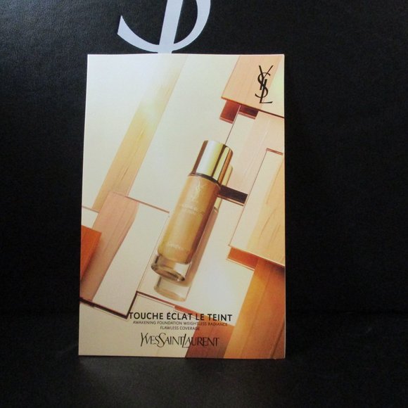 YSL YVES SAINT LAURENT TOUCHE ECLAT LE TEINT FOUNDATION SAMPLE CARD LOT OF 5 - Picture 3 of 3